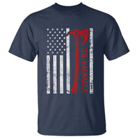 Viking Til Valhalla T Shirt Norse Mythology Axe USA Flag - Wonder Print Shop