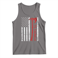 Viking Til Valhalla Tank Top Norse Mythology Axe USA Flag - Wonder Print Shop