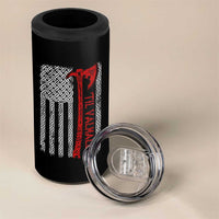Viking Til Valhalla 4 in 1 Can Cooler Tumbler Norse Mythology Axe Celtic Knot USA Flag - Wonder Print Shop