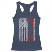 Viking Til Valhalla Racerback Tank Top Norse Mythology Axe Celtic Knot USA Flag - Wonder Print Shop