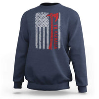 Viking Til Valhalla Sweatshirt Norse Mythology Axe Celtic Knot USA Flag - Wonder Print Shop