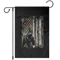 Bear Bowhunting Bow Archery Vintage Camo American Flag Garden Flag - Wonder Print Shop