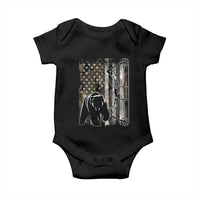 Bear Bowhunting Bow Archery Vintage Camo American Flag Baby Onesie - Wonder Print Shop