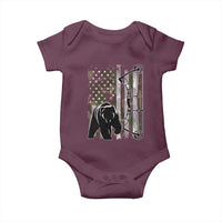 Bear Bowhunting Bow Archery Vintage Camo American Flag Baby Onesie - Wonder Print Shop