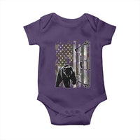 Bear Bowhunting Bow Archery Vintage Camo American Flag Baby Onesie - Wonder Print Shop