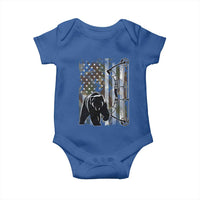 Bear Bowhunting Bow Archery Vintage Camo American Flag Baby Onesie - Wonder Print Shop