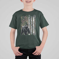 Bear Bowhunting Bow Archery Vintage Camo American Flag T Shirt For Kid - Wonder Print Shop