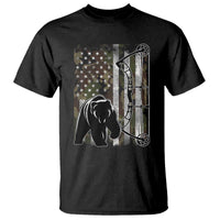 Bear Bowhunting Bow Archery Vintage Camo American Flag T Shirt - Wonder Print Shop