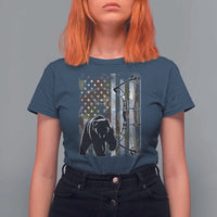 Bear Bowhunting Bow Archery Vintage Camo American Flag T Shirt For Women - Wonder Print Shop