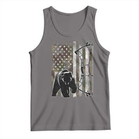 Bear Bowhunting Bow Archery Vintage Camo American Flag Tank Top - Wonder Print Shop
