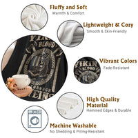 Viking Blood Runs Through My Veins Throw Blanket Norse Mythology Drakkar Longship - Wonder Print Shop