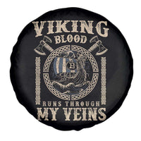 Viking Blood Runs Through My Veins Spare Tire Cover Norse Mythology Drakkar Longship - Wonder Print Shop