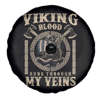 Viking Blood Runs Through My Veins Spare Tire Cover Norse Mythology Drakkar Longship - Wonder Print Shop