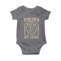 Viking Blood Runs Through My Veins Baby Onesie Norse Mythology Drakkar Longship - Wonder Print Shop