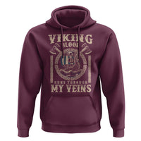 Viking Blood Runs Through My Veins Hoodie Norse Mythology Drakkar Longship - Wonder Print Shop