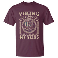 Viking Blood Runs Through My Veins T Shirt Norse Mythology Drakkar Longship - Wonder Print Shop