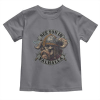 See You In Valhalla Toddler T Shirt Nordic Norse Viking Warrior Skull - Wonder Print Shop