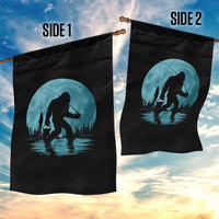 Funny Bigfoot Fishing Night Stroll Full Moon Garden Flag - Wonder Print Shop