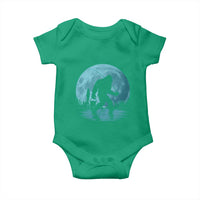 Funny Bigfoot Fishing Night Stroll Full Moon Baby Onesie - Wonder Print Shop