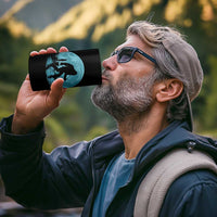 Funny Bigfoot Fishing Night Stroll Full Moon 4 in 1 Can Cooler Tumbler - Wonder Print Shop