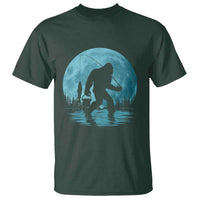 Funny Bigfoot Fishing Night Stroll Full Moon T Shirt - Wonder Print Shop