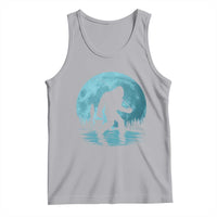 Funny Bigfoot Fishing Night Stroll Full Moon Tank Top - Wonder Print Shop