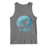 Funny Bigfoot Fishing Night Stroll Full Moon Tank Top - Wonder Print Shop