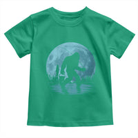 Funny Bigfoot Fishing Night Stroll Full Moon Toddler T Shirt - Wonder Print Shop