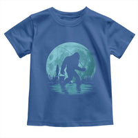 Funny Bigfoot Fishing Night Stroll Full Moon Toddler T Shirt - Wonder Print Shop