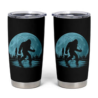 Funny Bigfoot Fishing Night Stroll Full Moon Tumbler Cup - Wonder Print Shop