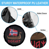 Boat Norwegian Flag Norway Viking Ship Norway Spare Tire Cover