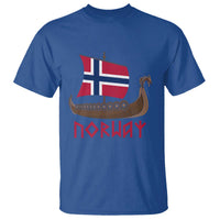 Boat Norwegian Flag Norway Viking Ship Norway T Shirt