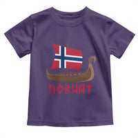 Boat Norwegian Flag Norway Viking Ship Norway Toddler T Shirt