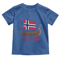 Boat Norwegian Flag Norway Viking Ship Norway Toddler T Shirt