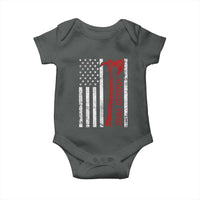 American Viking Baby Onesie Norse Mythology Axe USA Flag - Wonder Print Shop