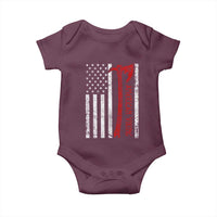 American Viking Baby Onesie Norse Mythology Axe USA Flag - Wonder Print Shop