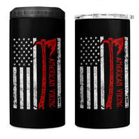 American Viking 4 in 1 Can Cooler Tumbler Norse Mythology Axe USA Flag - Wonder Print Shop