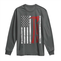 American Viking Long Sleeve Shirt Norse Mythology Axe USA Flag - Wonder Print Shop