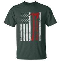 American Viking T Shirt Norse Mythology Axe USA Flag - Wonder Print Shop