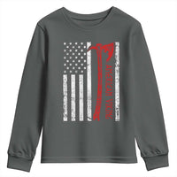 American Viking Youth Sweatshirt Norse Mythology Axe USA Flag - Wonder Print Shop