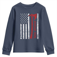 American Viking Youth Sweatshirt Norse Mythology Axe USA Flag - Wonder Print Shop