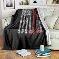 American Viking Throw Blanket Norse Mythology Axe Celtic Knot USA Flag - Wonder Print Shop