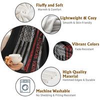 American Viking Throw Blanket Norse Mythology Axe Celtic Knot USA Flag - Wonder Print Shop