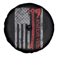 American Viking Spare Tire Cover Norse Mythology Axe Celtic Knot USA Flag - Wonder Print Shop