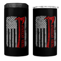 American Viking 4 in 1 Can Cooler Tumbler Norse Mythology Axe Celtic Knot USA Flag - Wonder Print Shop