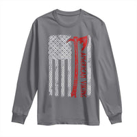 American Viking Long Sleeve Shirt Norse Mythology Axe Celtic Knot USA Flag - Wonder Print Shop