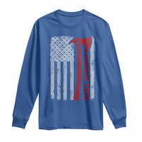 American Viking Long Sleeve Shirt Norse Mythology Axe Celtic Knot USA Flag - Wonder Print Shop