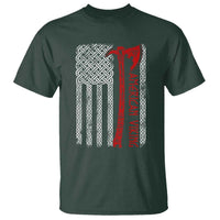 American Viking T Shirt Norse Mythology Axe Celtic Knot USA Flag - Wonder Print Shop
