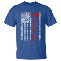 American Viking T Shirt Norse Mythology Axe Celtic Knot USA Flag - Wonder Print Shop