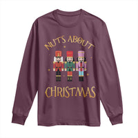Funny Xmas Nutcracker Long Sleeve Shirt Nuts About Christmas Snowflake